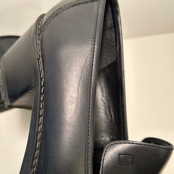 Tommy Hilfiger Vintage 90’s Square Toe Chunky Heel Black Loafers Size 10 M - Picture 10 of 12